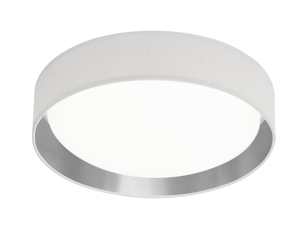 Gianna LED Flush -White Shade Silver Inner