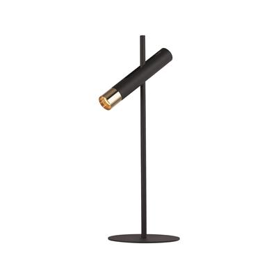 Cylinder Table Lamp - Black & Gold Metal
