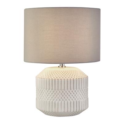 x Marquis Table Lamp - White Textured Ceramic