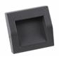 Ankle Outdoor Wall Light - Dark Grey Metal & Frosted Glass
