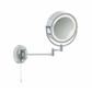 Illuminating Bathroom Mirror With Swing Arm  -  Chrome, IP44