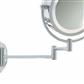Illuminating Bathroom Mirror With Swing Arm  -  Chrome, IP44