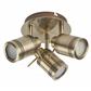 Samson 3Lt Round Spotlight  - Antique Brass Metal