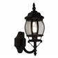 Bel Aire Outdoor Wall Light - Black Metal & Clear Glass