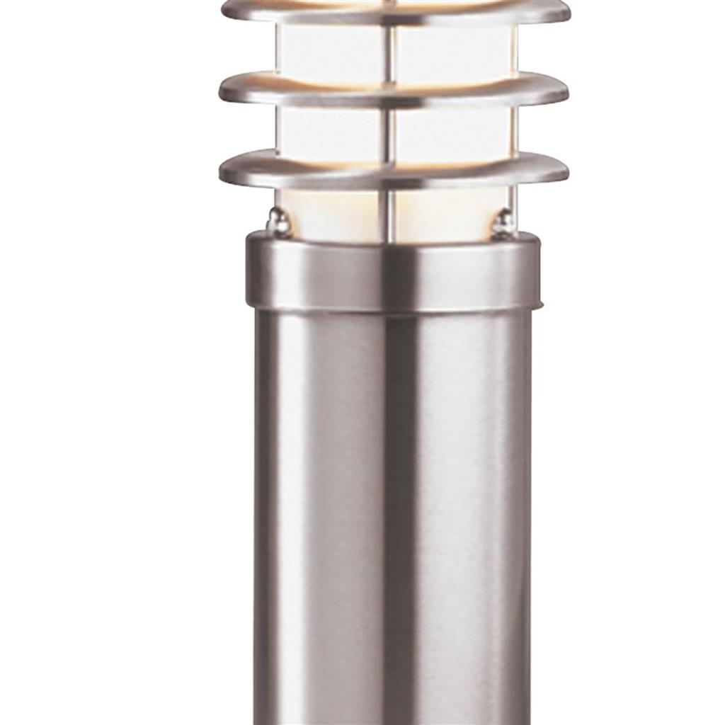 Louvre Outdoor Post-Stainless Steel & White Shade, IP44