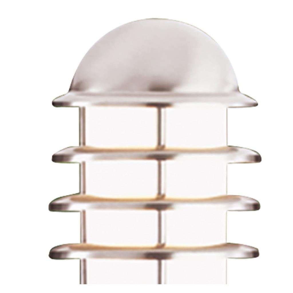 Louvre Outdoor Post-Stainless Steel & White Shade, IP44