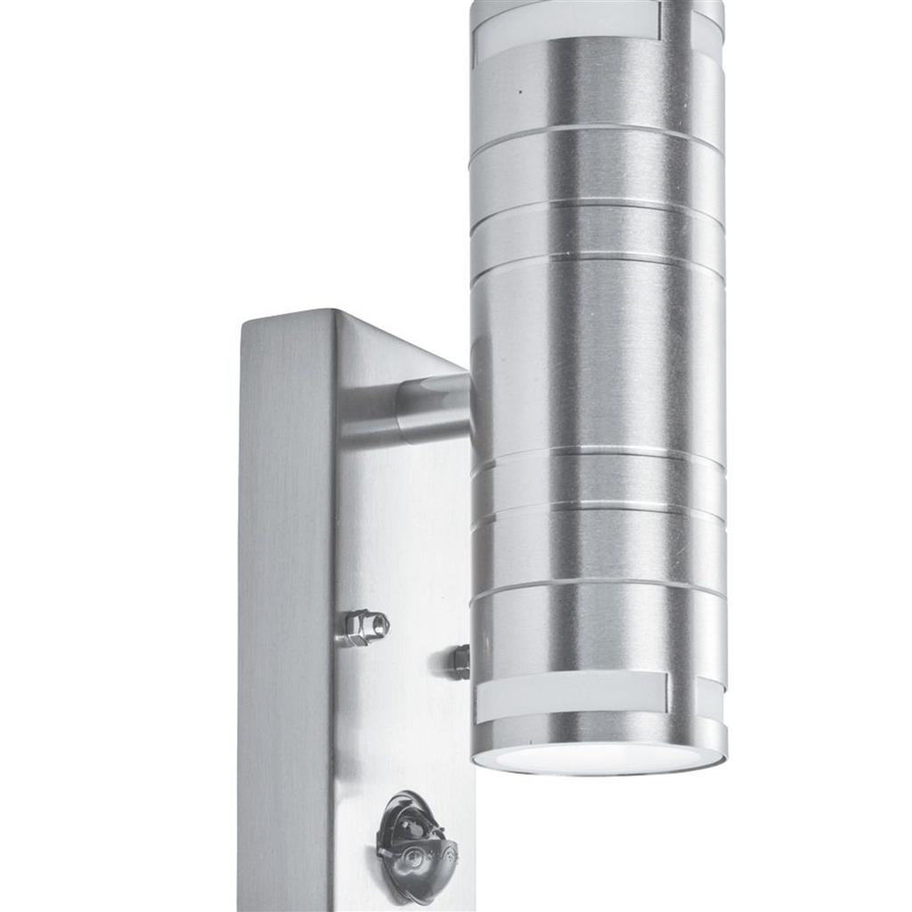 Metro LED 2Lt Outdoor Wall Light - Stainless Steel & Glass