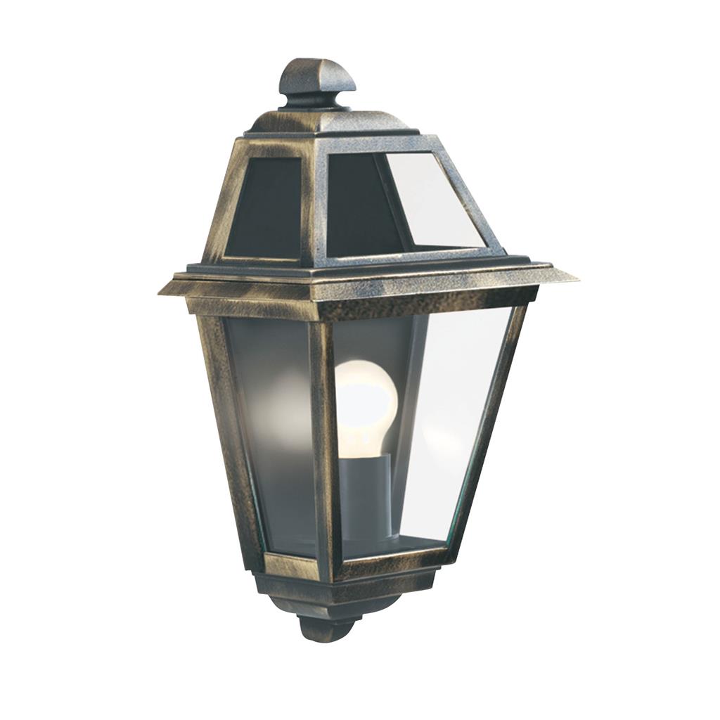 New Orleans Outdoor Wall Light - Black Gold, Glass, IP44