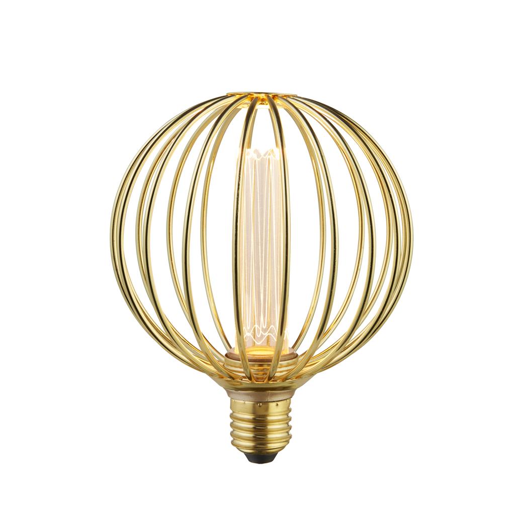 Globe Lamp - Gold Metal