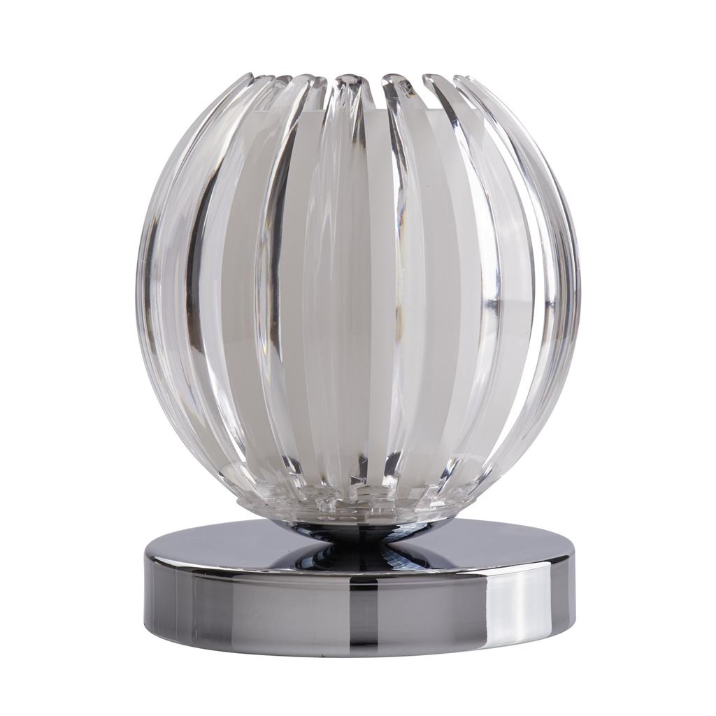 Claw Touch Table Lamp  -  Acrylic, Frosted Glass & Chrome