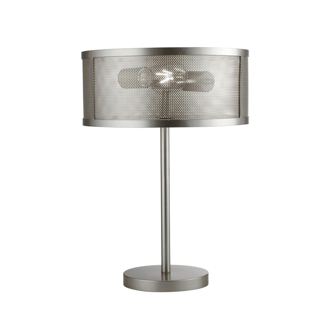 2Lt Table Lamp - Painted Silver