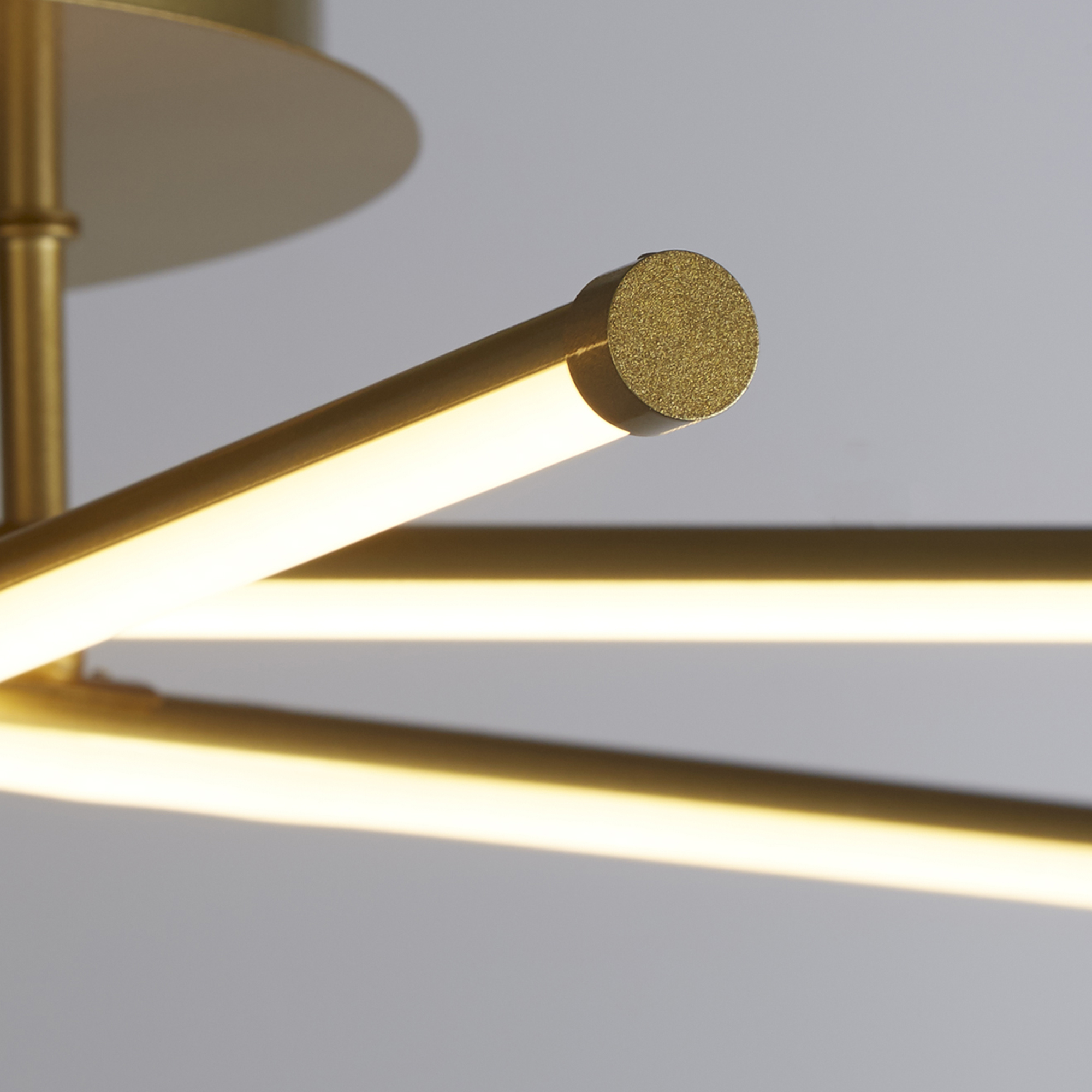 Lux & Belle 3Lt LED Ceiling Light - Gold Metal & Opal