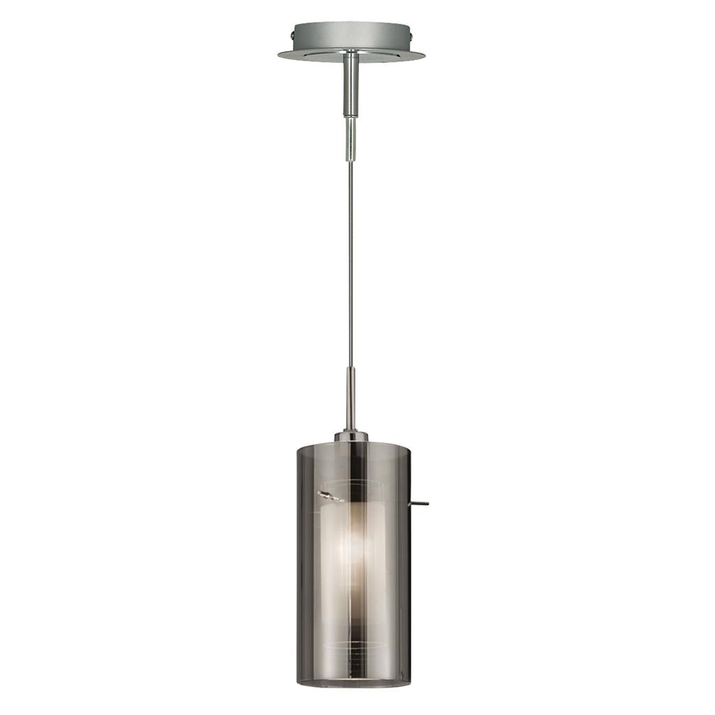 Duo 2 Pendant - Smoked Glass & Frosted Inner