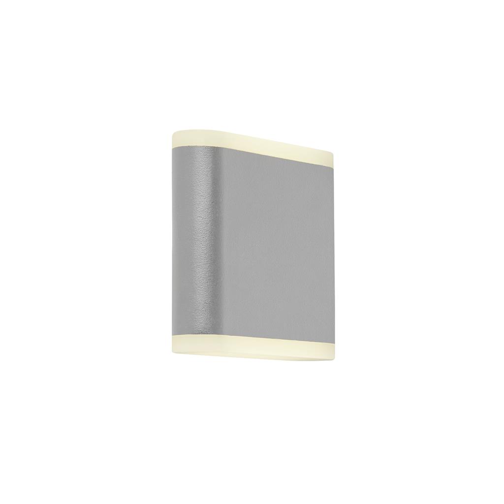 Stratford Outdoor Wall Light - Grey Metal & White Polycarb