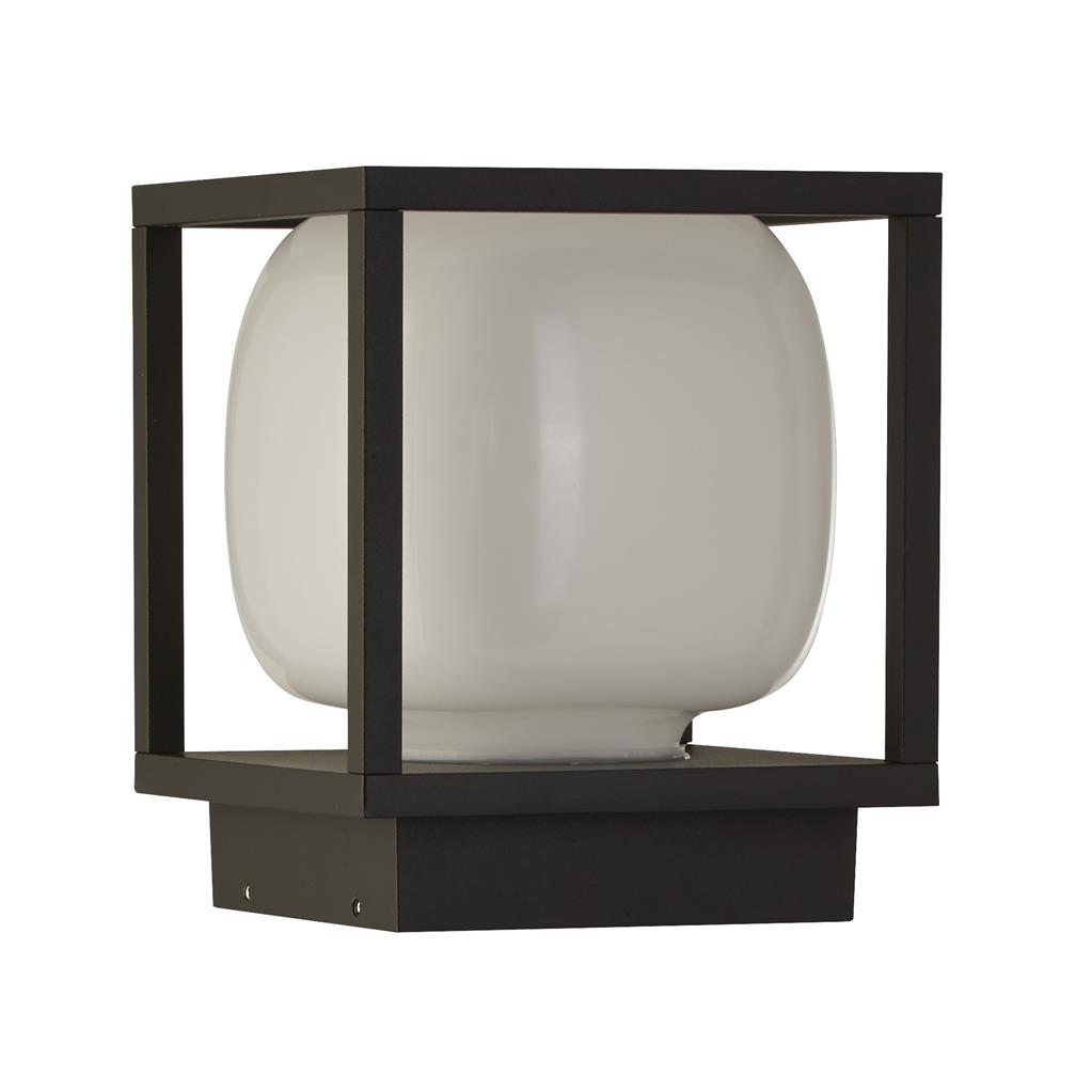 Athens LED Outdoor Light - Black with Opal Shade