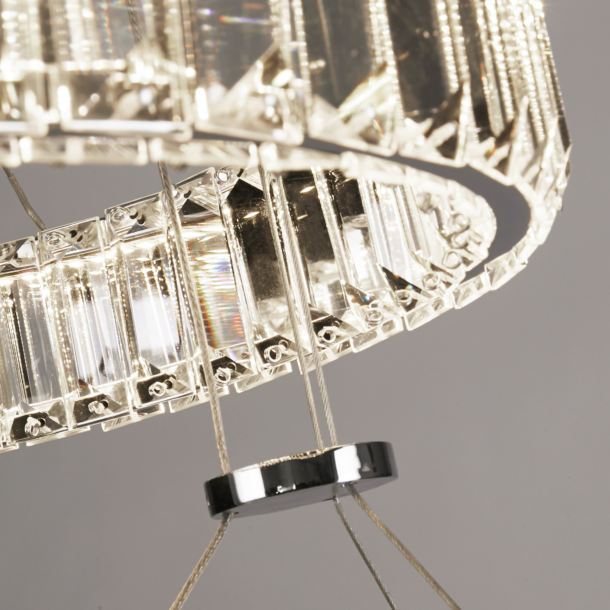 Lux & Belle 3 Tier LED Ceiling Light - Chrome & Clear Glass