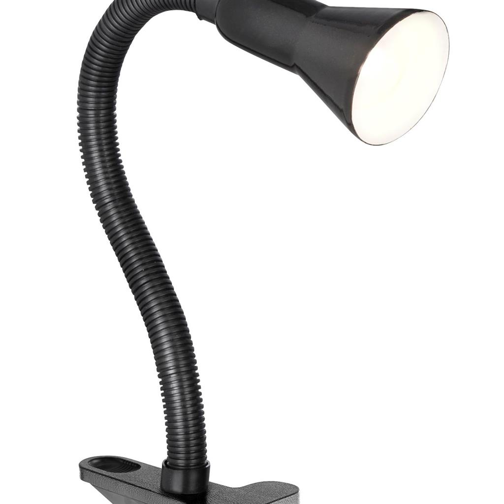 Desk Partners Flex Clip Task Lamp - Black Metal