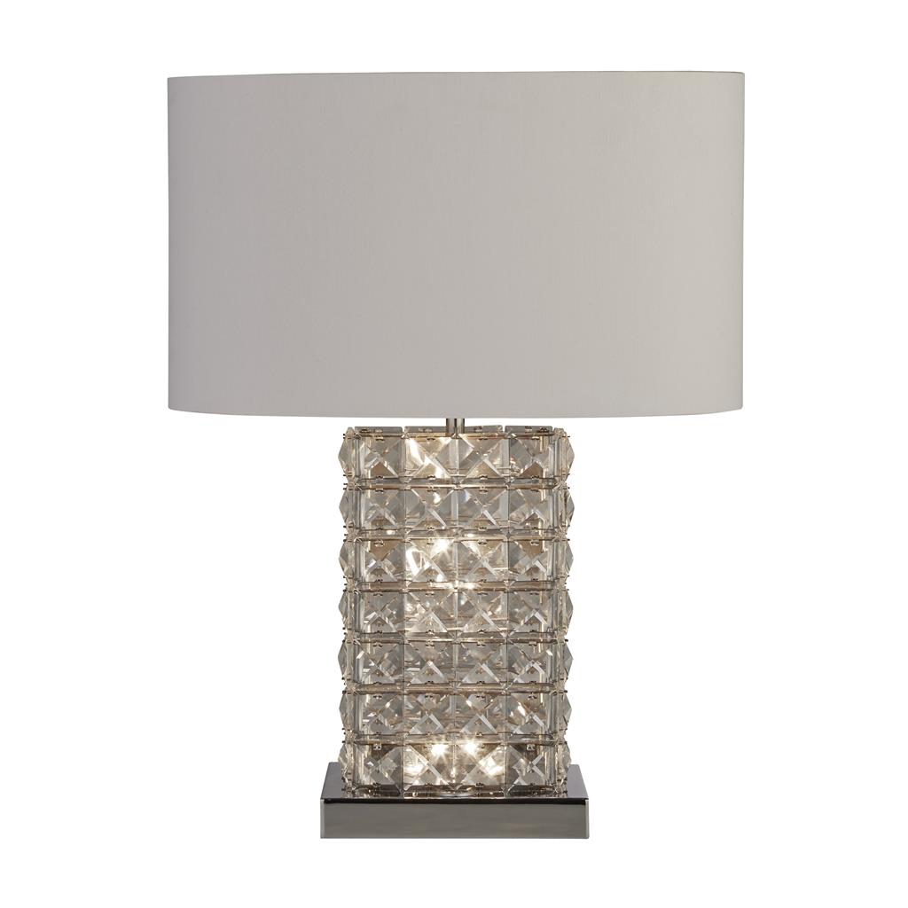 Crystal Table Lamp with Oval Shade As Per XT8109-2