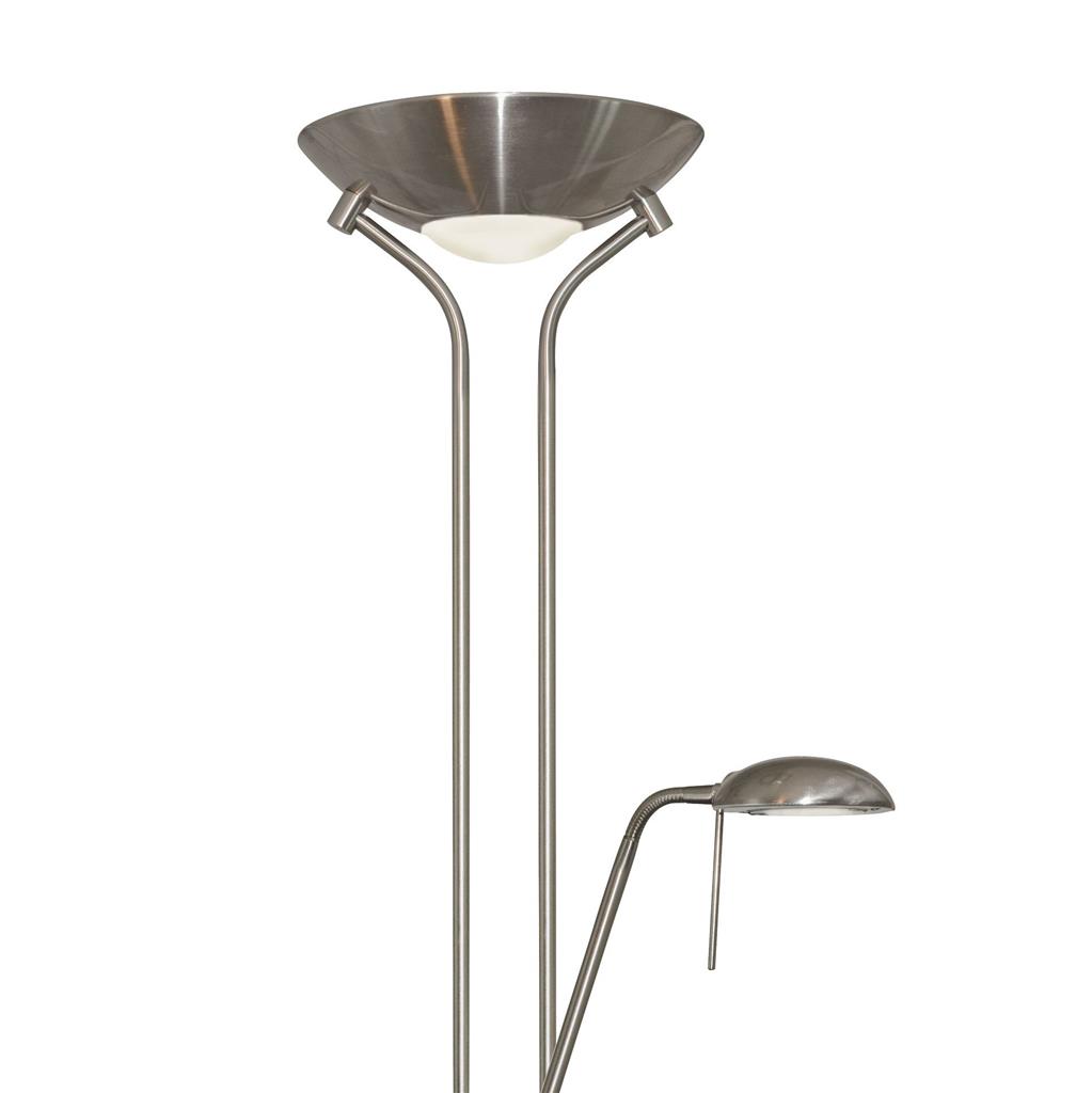 Mother & Child Dimmable Floor Lamp - Satin Silver