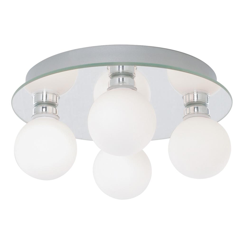 Global 4Lt LED Bathroom Light - Chrome, Mirror & Glass, IP44