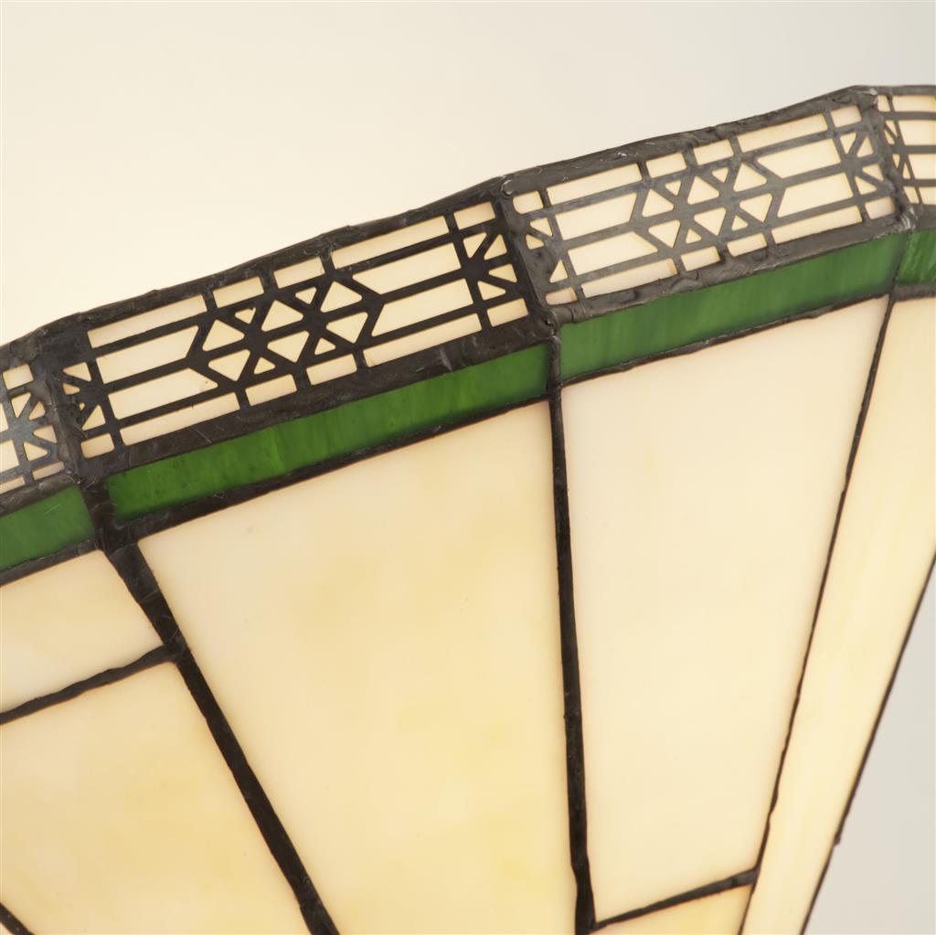 New York Wall Light- Brass & Tiffany Stained Glass