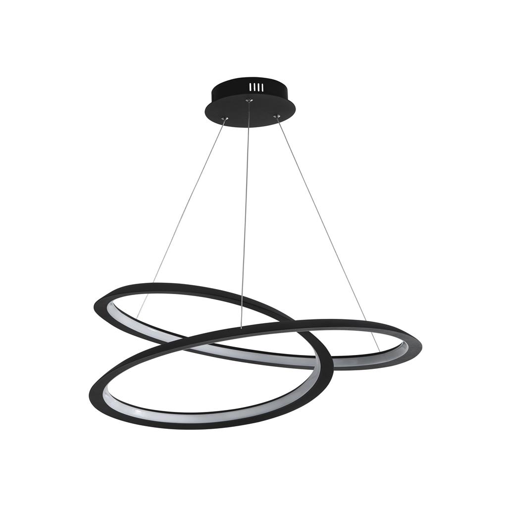 Swirl II LED Ceiling Pendant - Sand Black & Opal