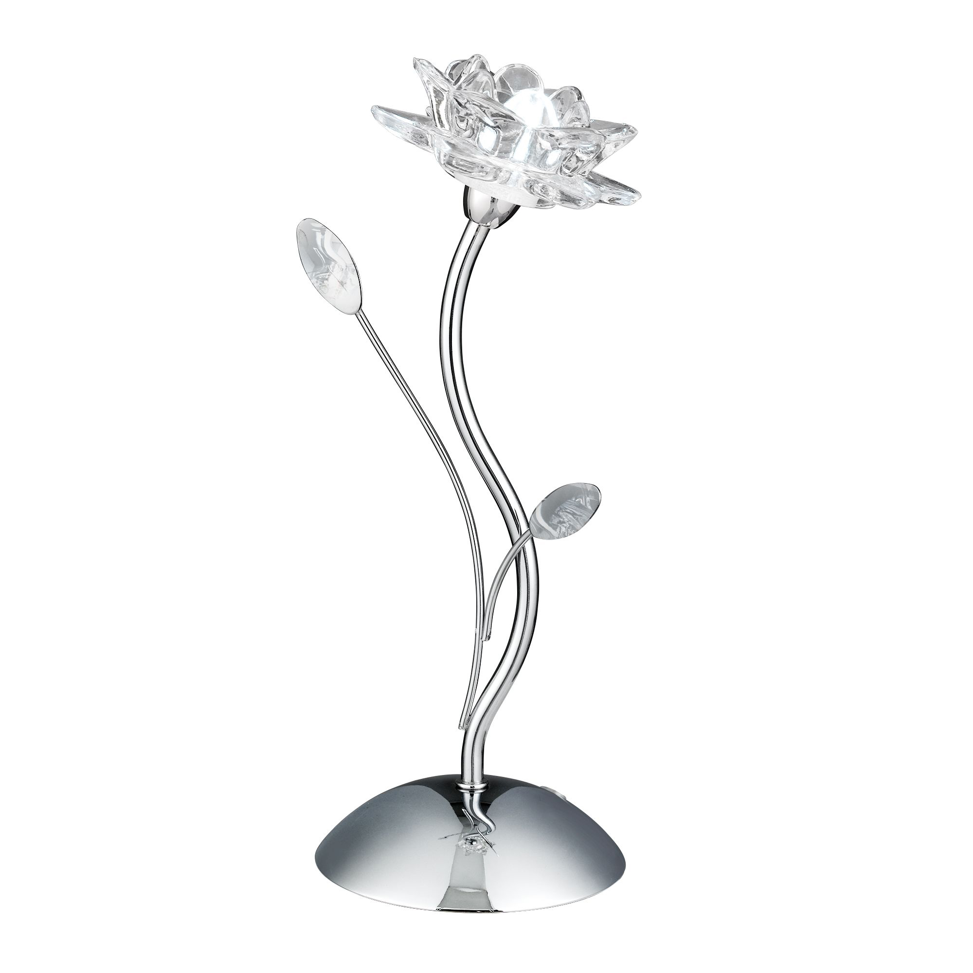 Bellis Table Lamp - Chrome & Clear Glass