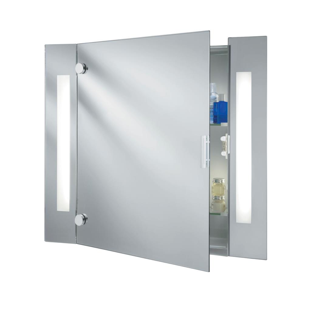 Bathroom Illuminated Mirror Cabinet & Shaver Socket, IP44