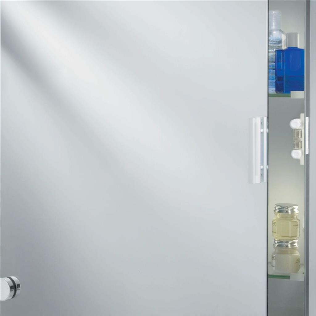 Bathroom Illuminated Mirror Cabinet with Shaver Socket, IP44