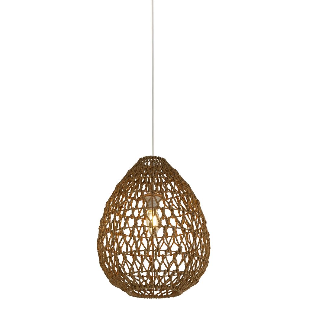 Natural Paper String Woven Shade With Suspension