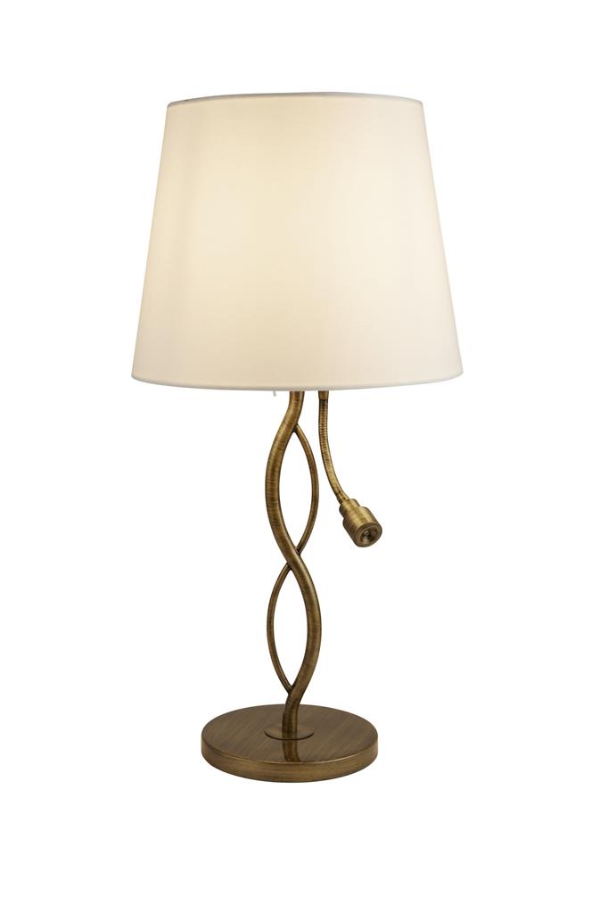 DOT 2LT TABLE LAMP - PAINTED ANTIQUE BRASS