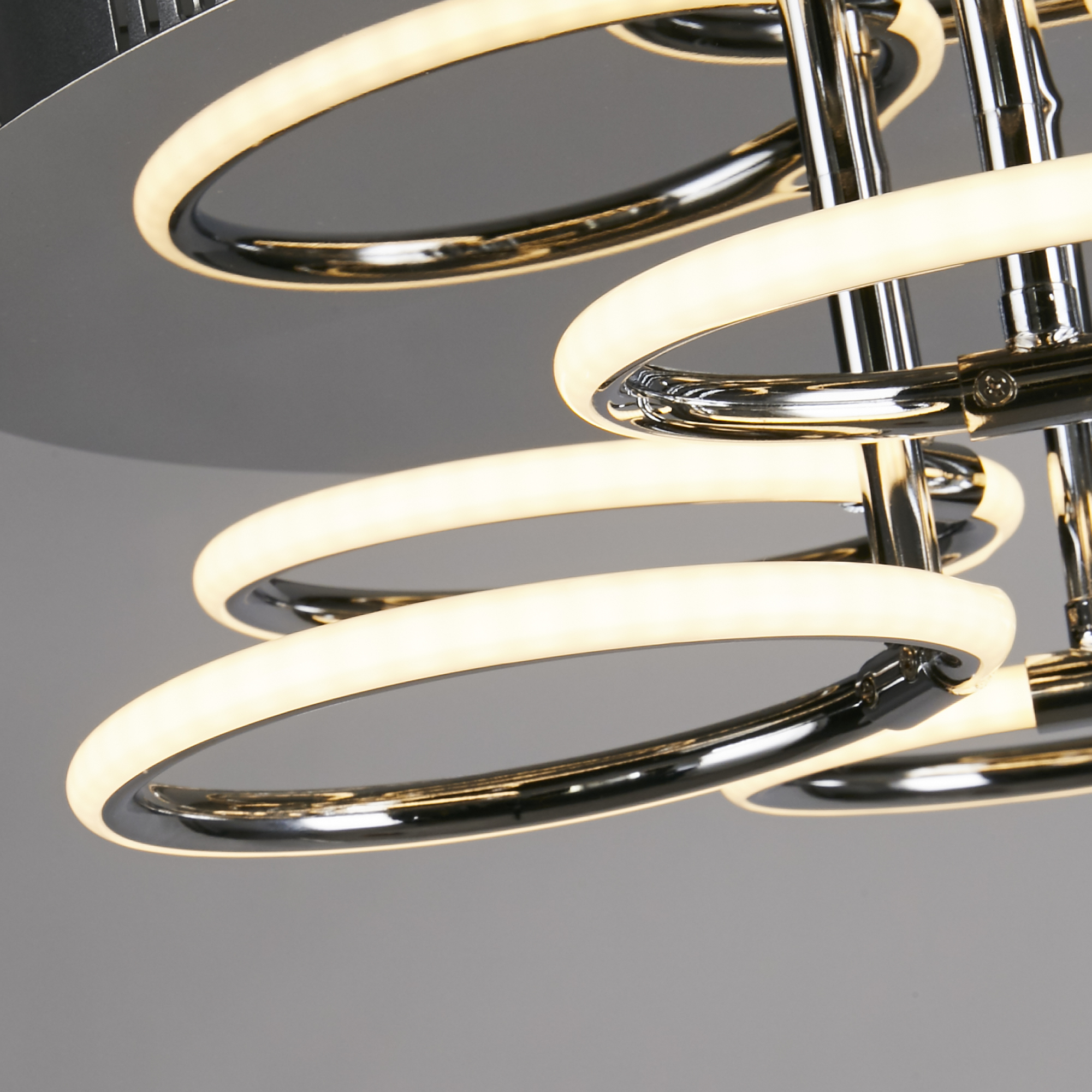 Lux & Belle 6Lt LED Ring Ceiling Flush - Chrome & Acrylic