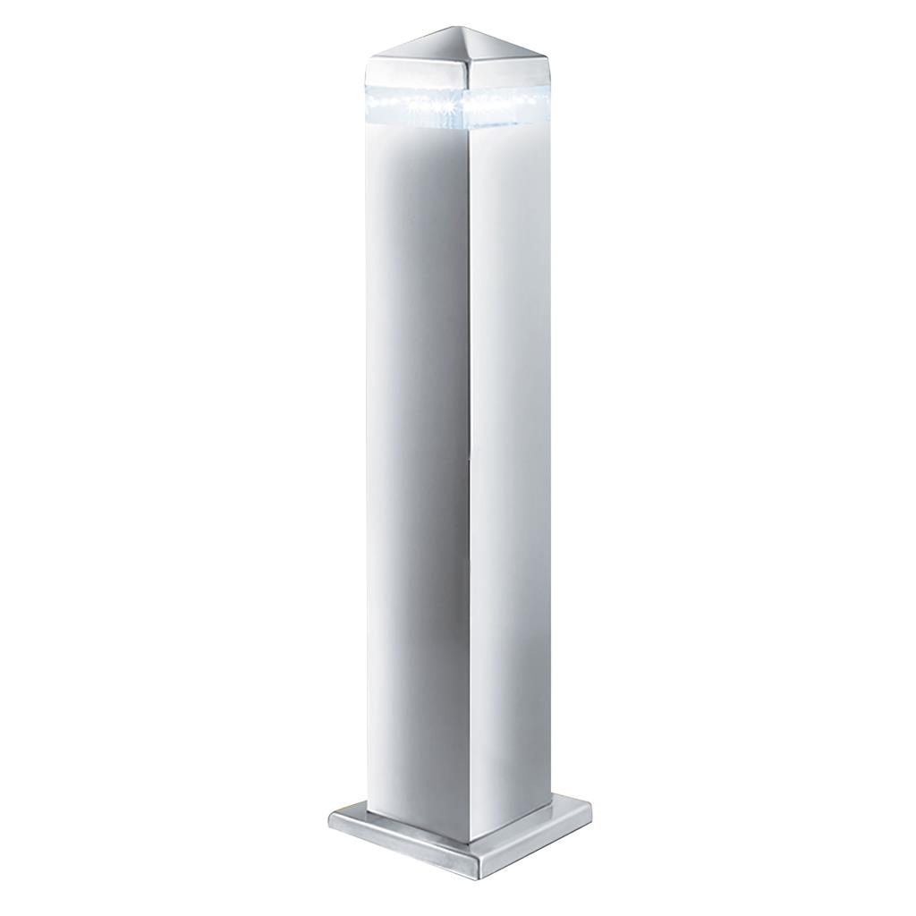 India 16Lt 450mm LED Outdoor Post - Satin Silver, IP44