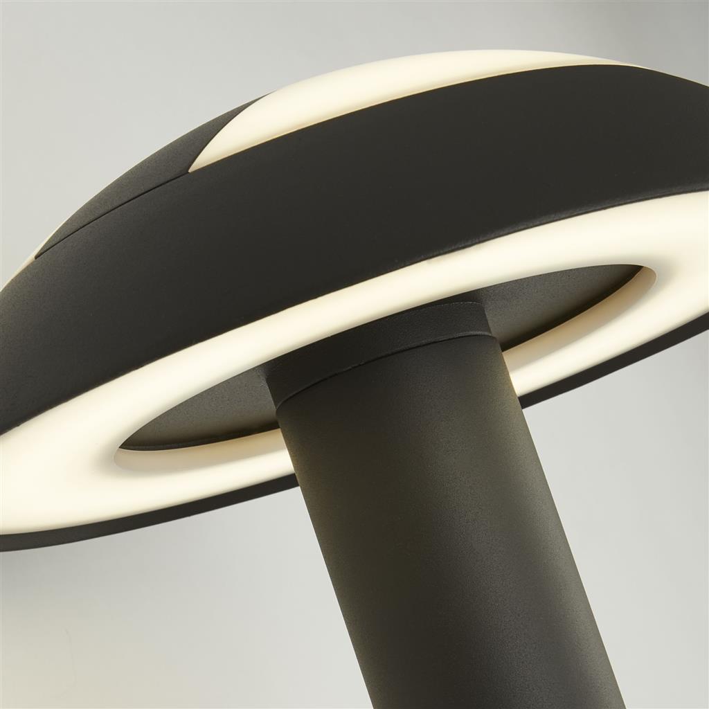 Mushroom LED Outdoor Light -Grey Metal & Opal Diffuser,IP44