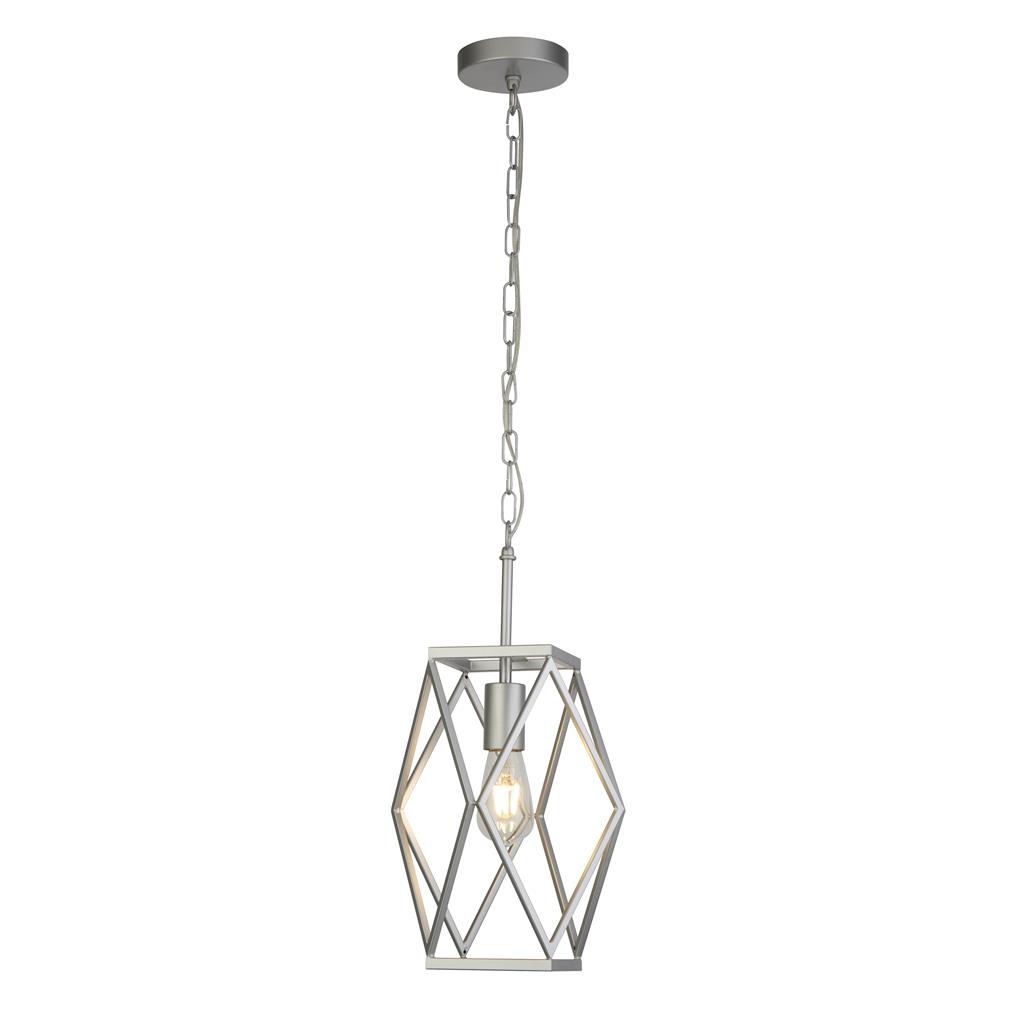 Chassis Ceiling Pendant - Satin Silver Metal