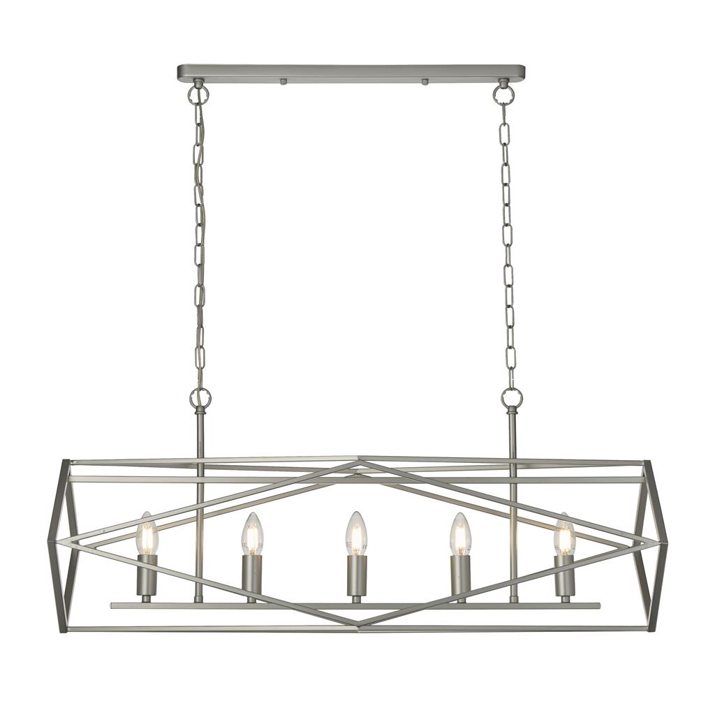 Chassis 5Lt Ceiling Pendant - Satin Silver Metal