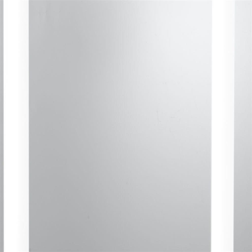 Bathroom Mirror w Shaving Socket - Chrome & Frosted, IP44
