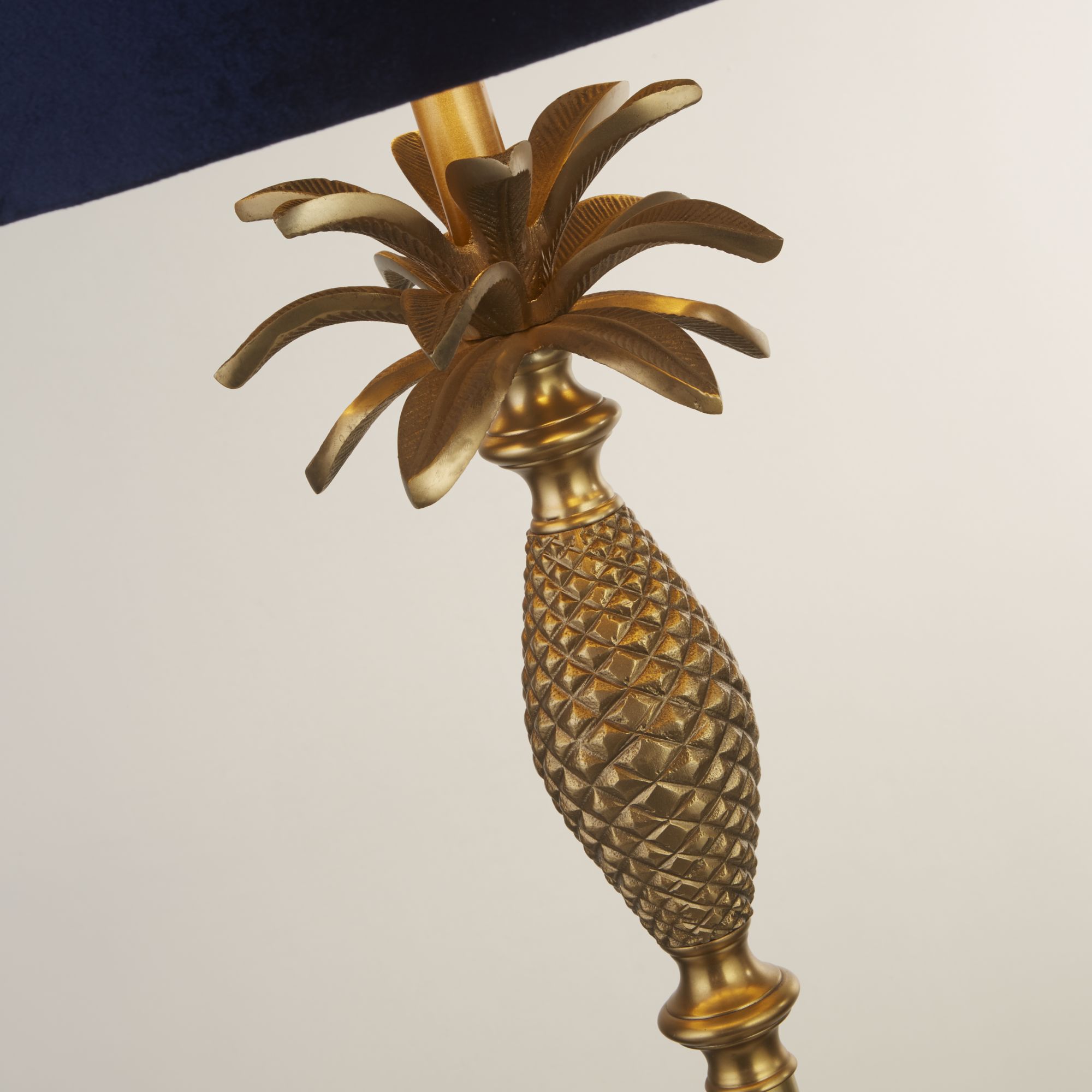 Lux & Belle Pineapple Floor Lamp Base - Antique Brass Metal