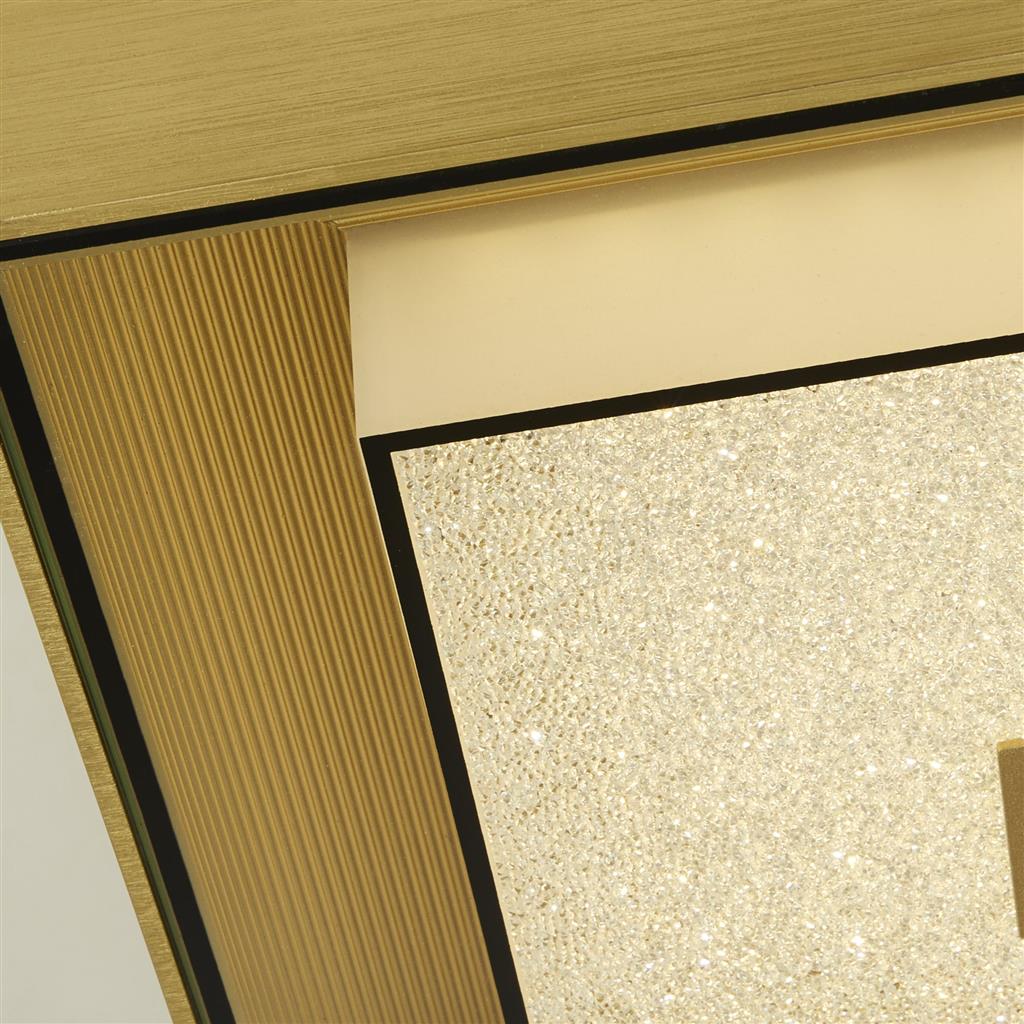 Rhea LED Flush Ceiling Light - Gold & Crystal Sand