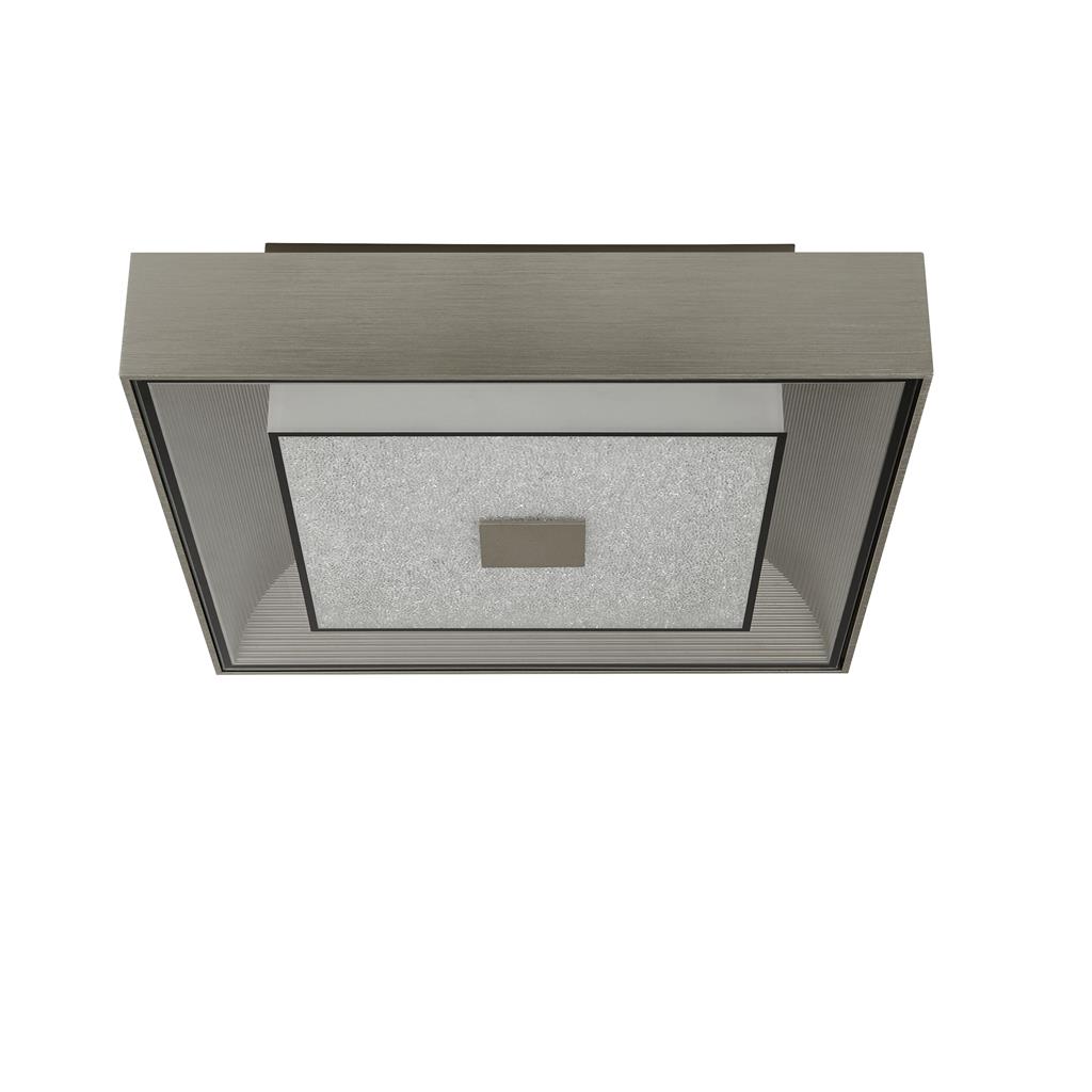 Rhea LED Flush Ceiling Light - Silver & Crystal Sand