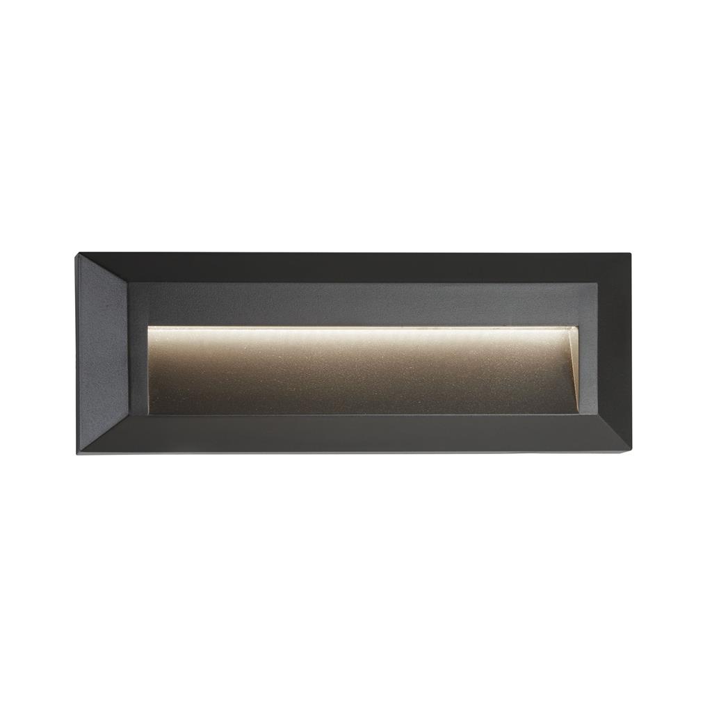 Ankle LED Outdoor Slot Wall Light - Dark Grey Aluminium
