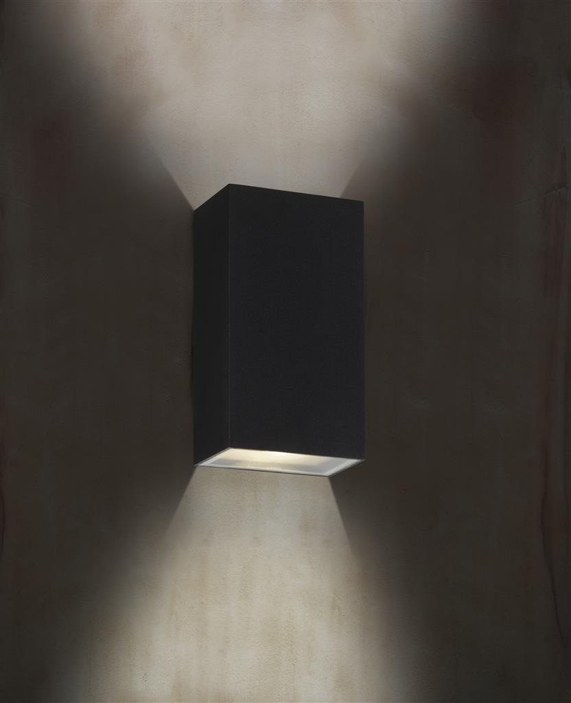 Stirling Outdoor Wall Light - Black Metal & Glass