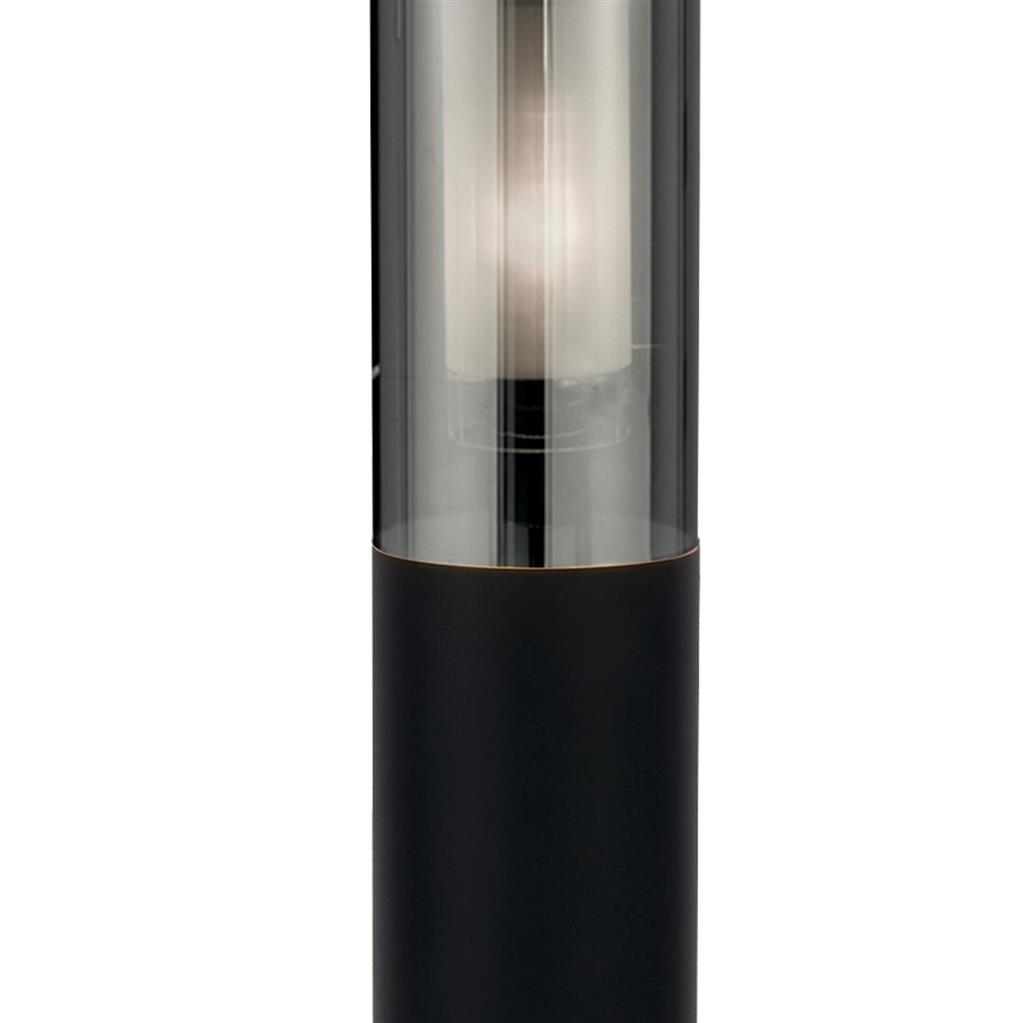 Batton 900mm Outdoor Post  -  Black & Smoked Diffuser, IP44