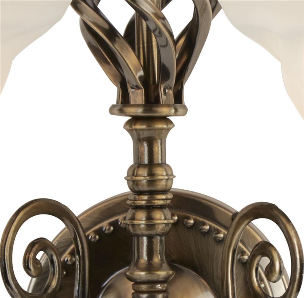 Cameroon 2Lt Ceiling Pendant - Antique Brass & Marble Glass