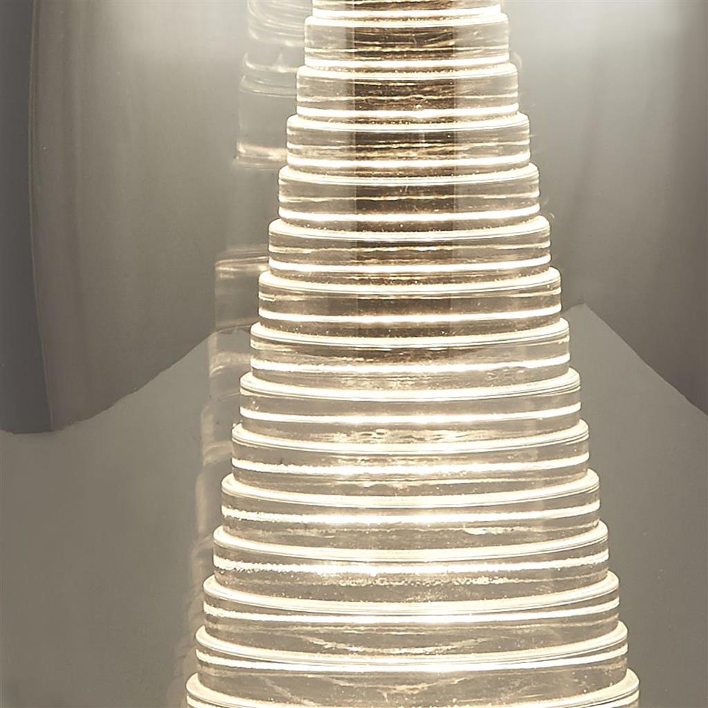 Cyclone Table Lamp - Chrome & Smoked Glass