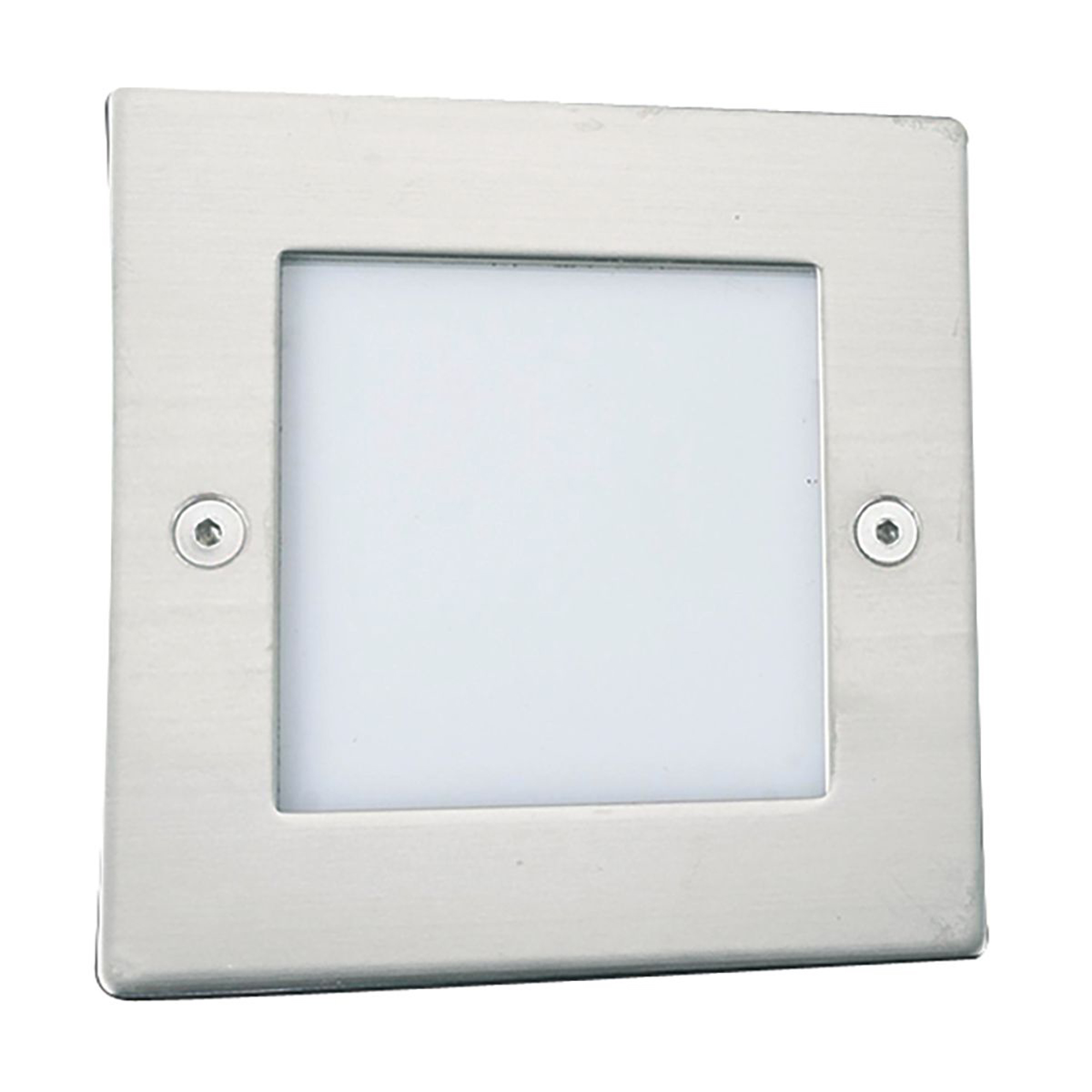 Ankle LED Indoor/Outdoor Recessed Square - Chrome & White