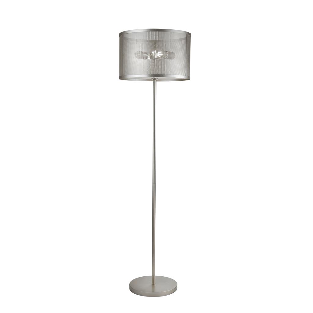 Fishnet 2Lt Floor Lamp - Painted Silver
