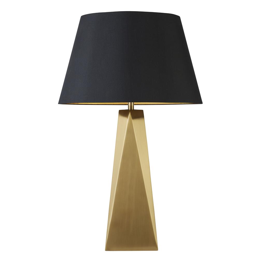 Maldon Table Lamp - Gold Metal Base & Black/Gold Shade