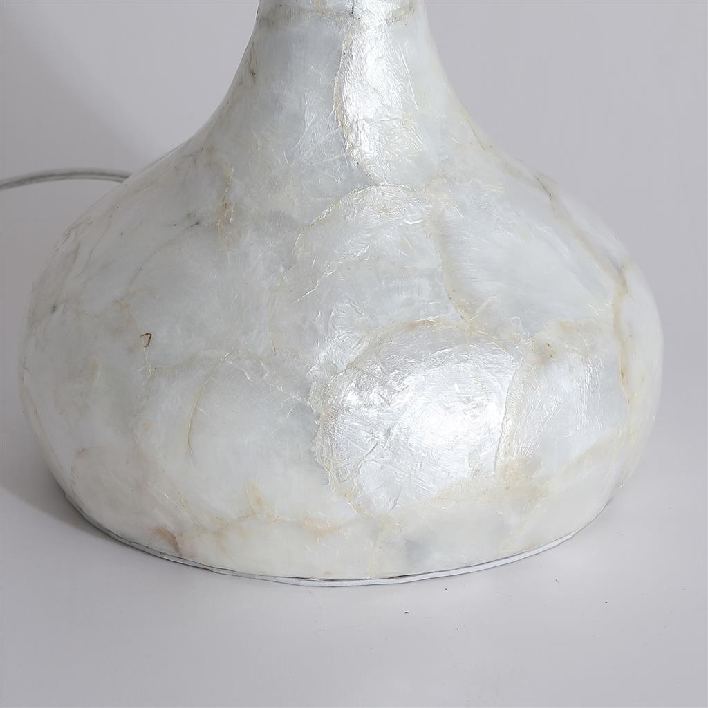 Lux & Belle 1LT Table Lamp-Mother of Pearl & White Linen Sha