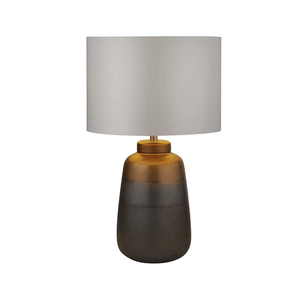 Layla Table Lamp - Ombre Ceramic Base & Dark Grey Shade